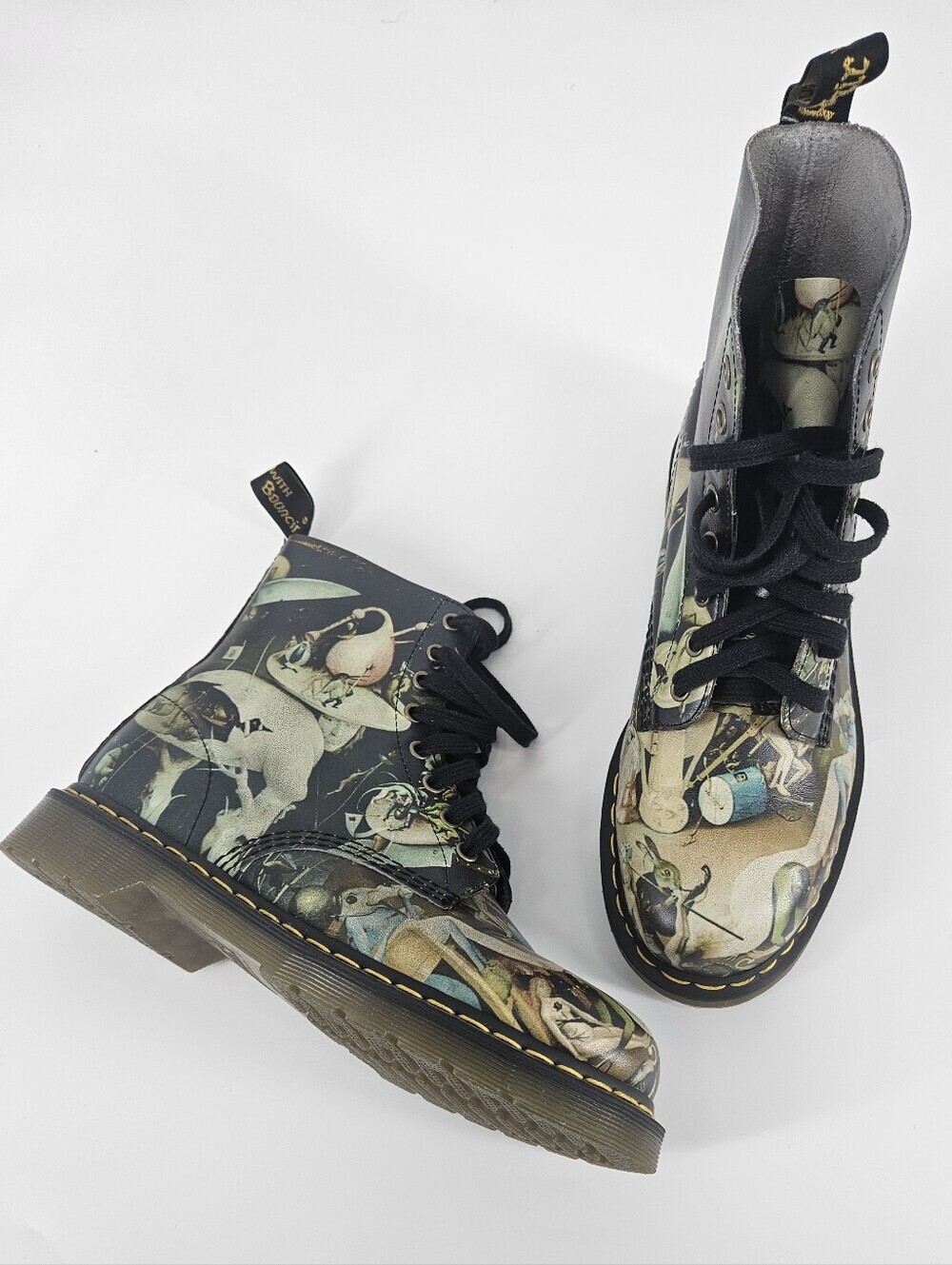 Dr. Martens Hieronymus Bosch "Hell" Lace Up Leather Combat Boots - Picture 2 of 11